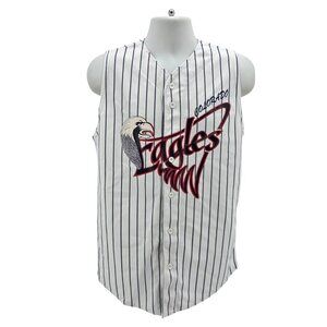 Vintage Teamwork Mens Medium Jersey Colorado Eagles Hockey Sleeveless Striped